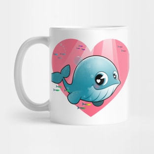 love baby blue whale Mug